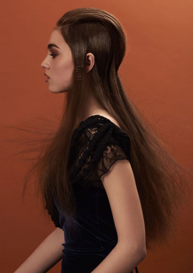 Hair by Pauline McCabe.  Salon: Rock Paper Scissors. @rockpaperscissors Photographer: Liam Rhys Jones.  Make-Up: Rebecca Collins.  Stylist: Zoe Van Zanten. 