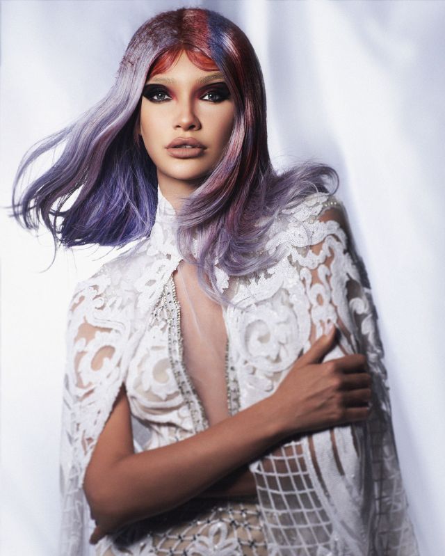 Dubayy Collection Hair: Maggie Semaan Assisted by Dalia Di Benedetto Photography: Hussain Jian. Dubai Post Production by Hume RT MU: Ria Jaini Styling: Amato Couture Dubai Products by Balmain Hair Couture Middle East